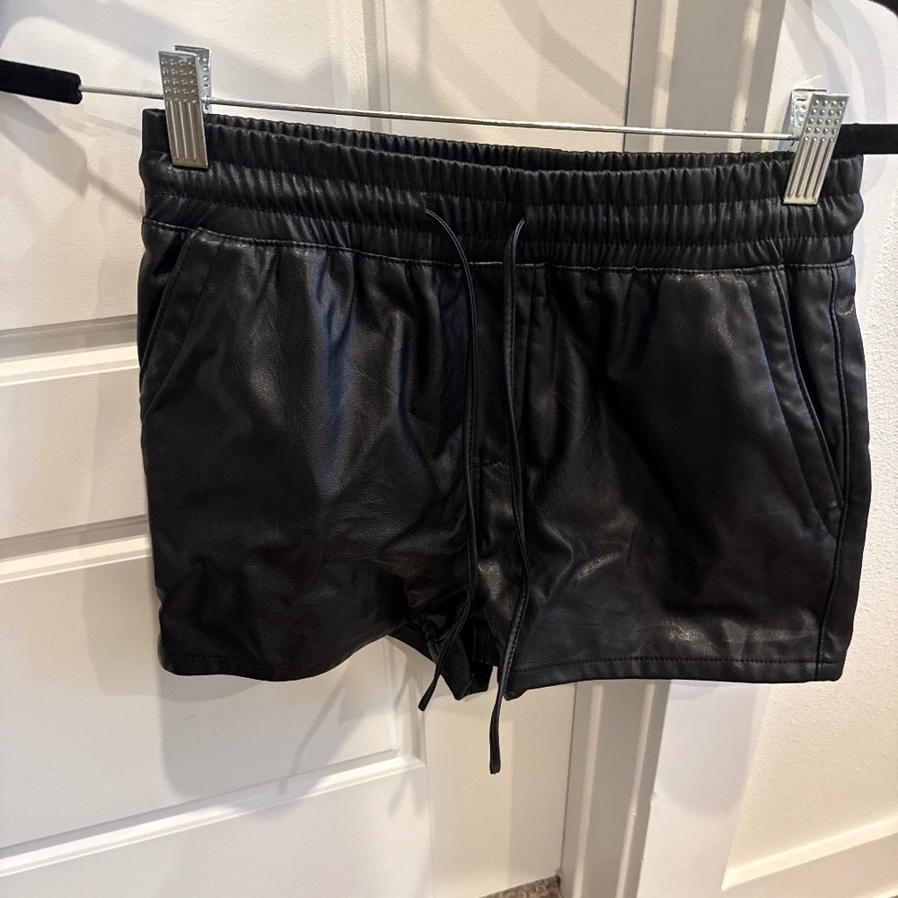 Leather shorts